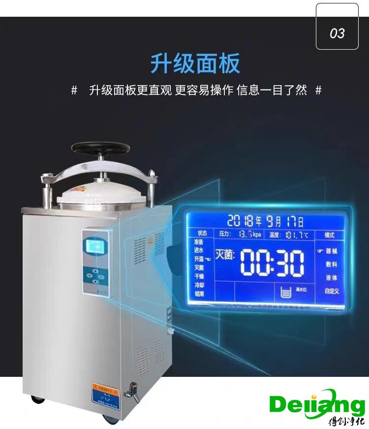 蒸氣滅菌器-控制面板
